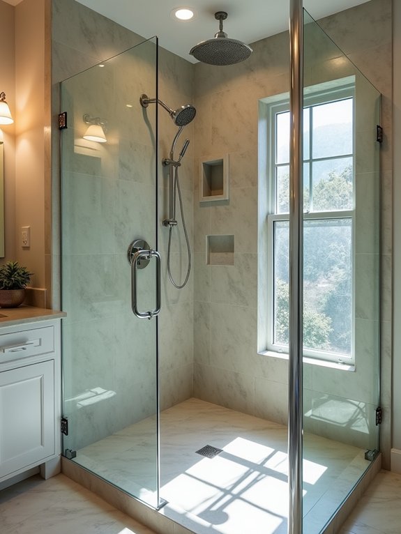 elegant frameless glass showers