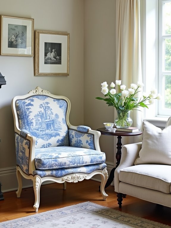 elegant french provincial seating