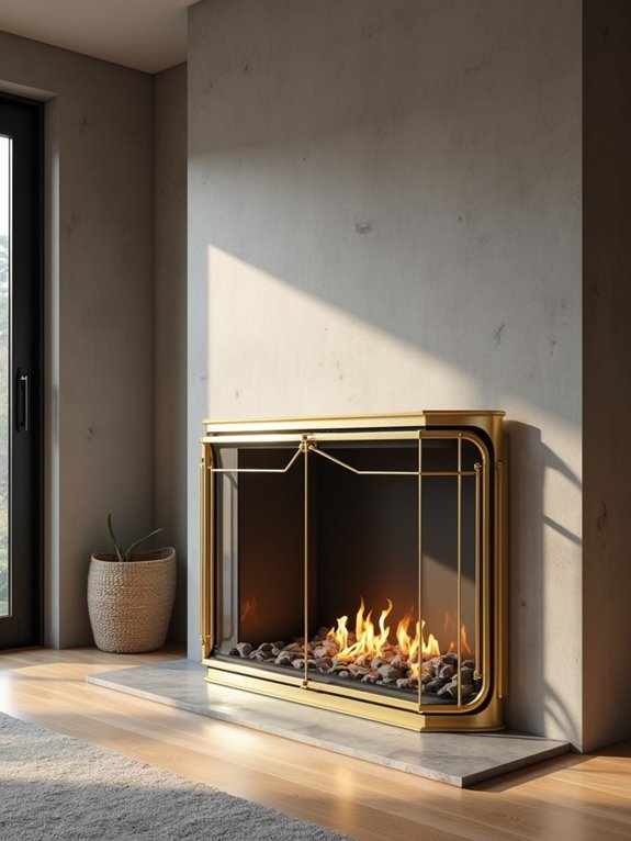 elegant glass and brass