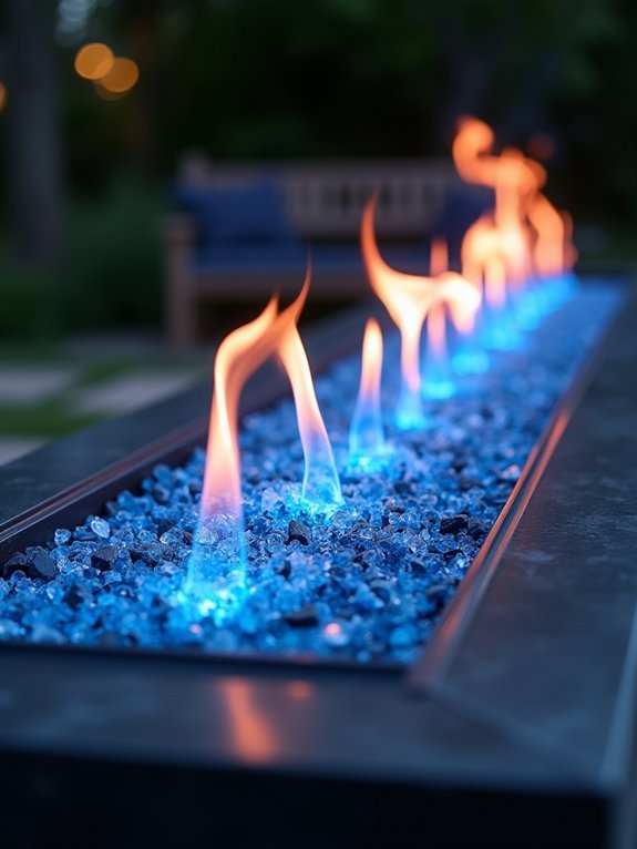 elegant glass gas fire