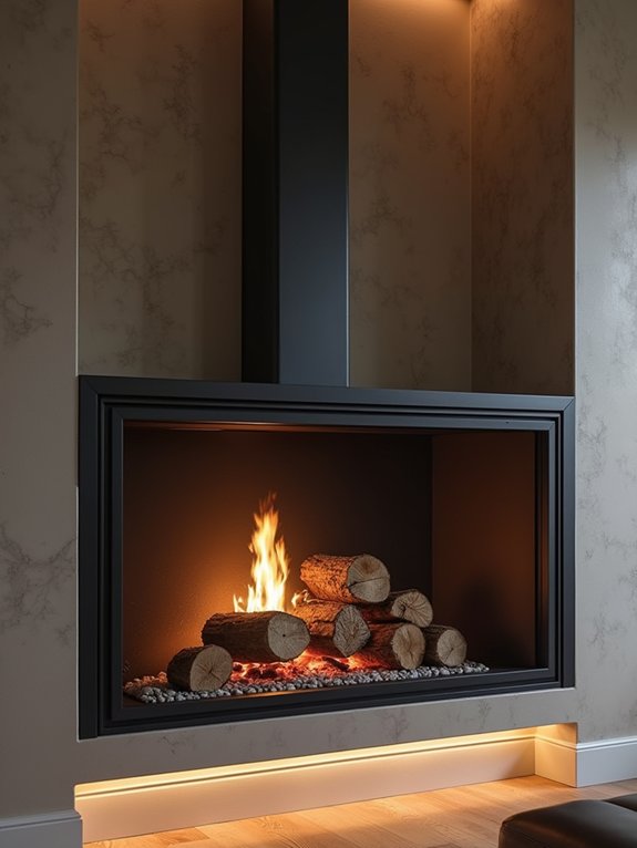elegant glass log display