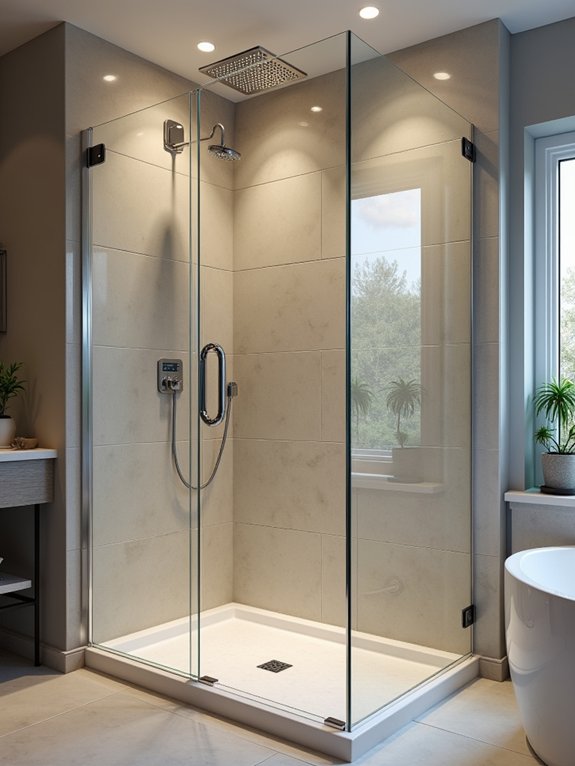 elegant glass shower designs
