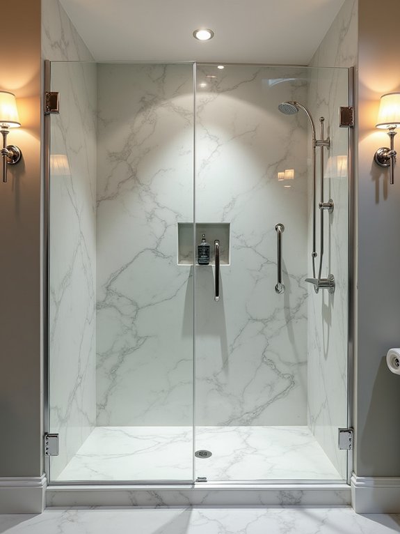 elegant glass shower doors