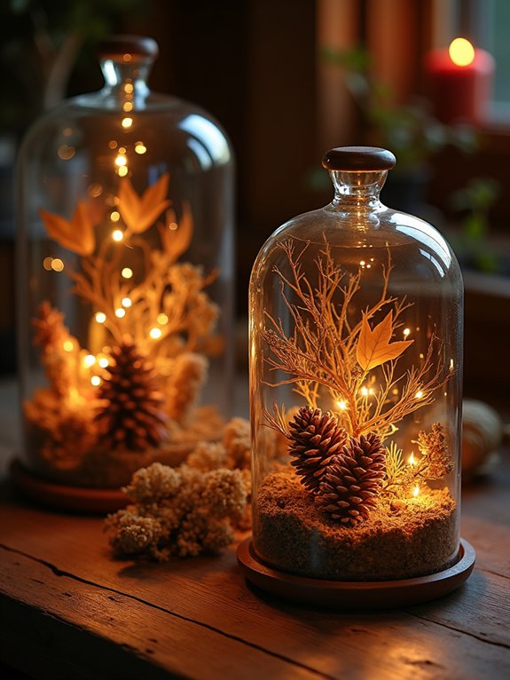 elegant glass woodland displays