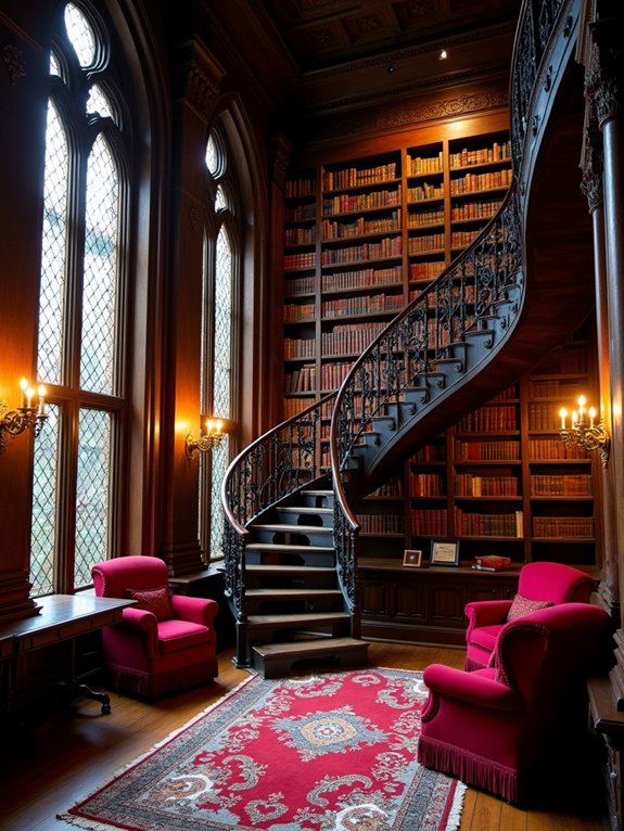 elegant gothic reading retreat