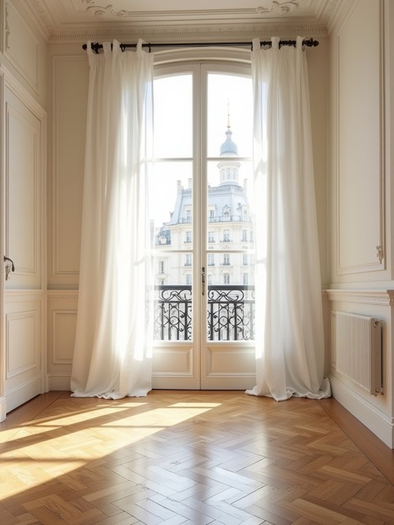 elegant herringbone wood flooring