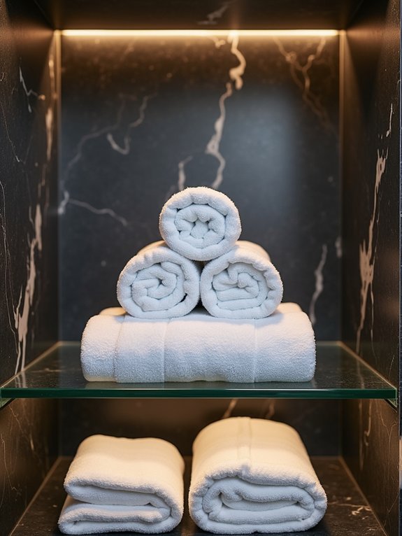elegant hotel style towel displays