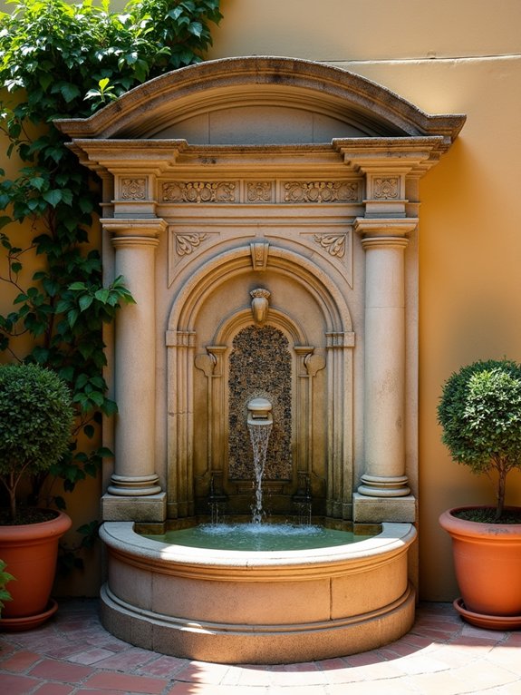 elegant italian wall fountains