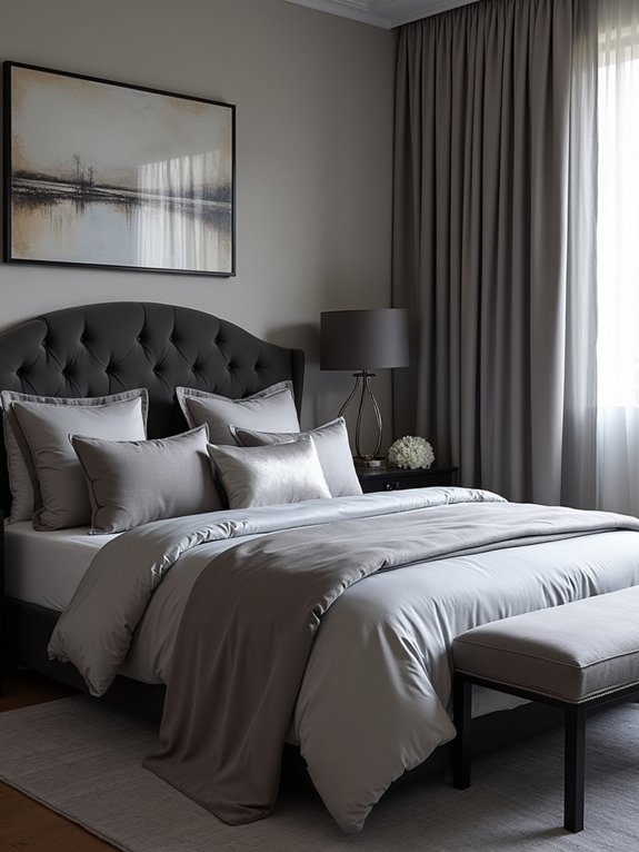 elegant monochromatic grey sanctuary