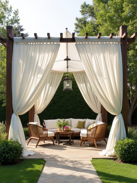 elegant outdoor fabric pavilion