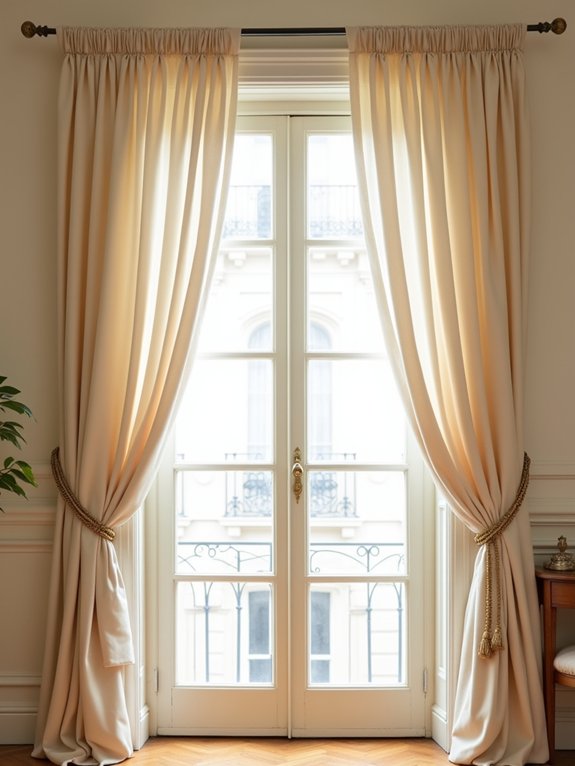 elegant parisian silk drapes