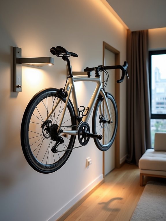 elegant space saving bike storage