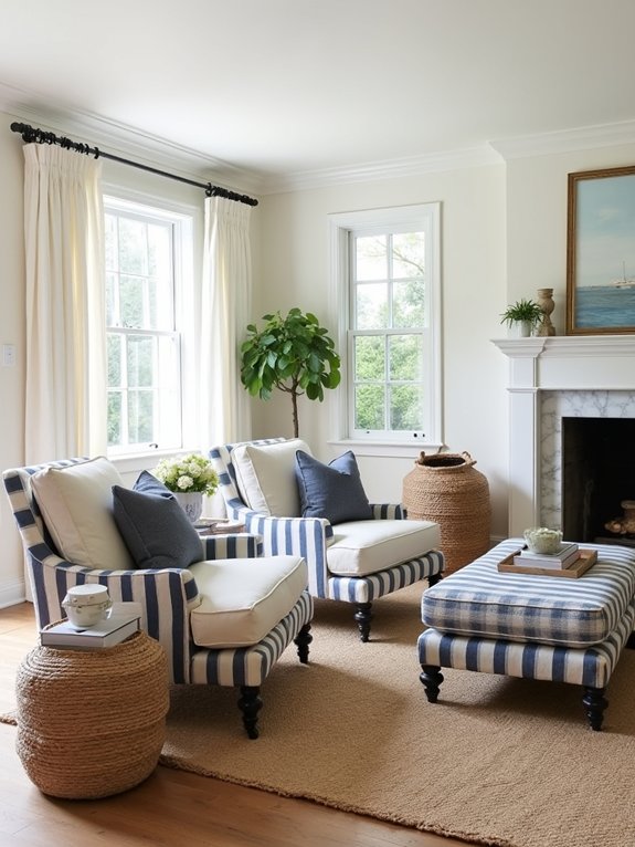 elegant striped upholstery ideas