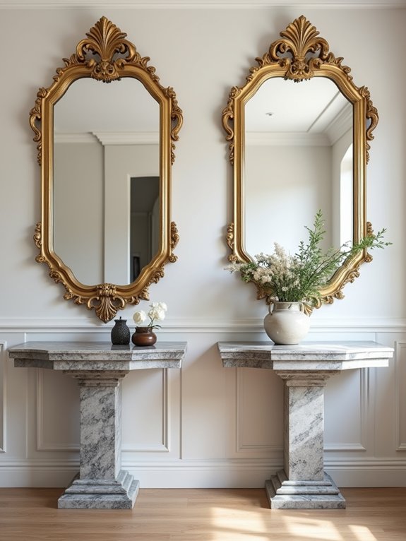 elegant symmetrical decor arrangement