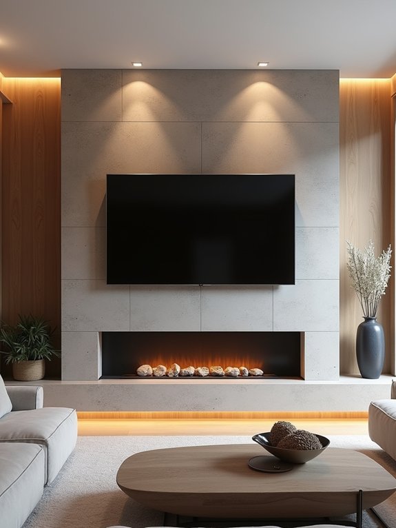 elegant tv mantel integration