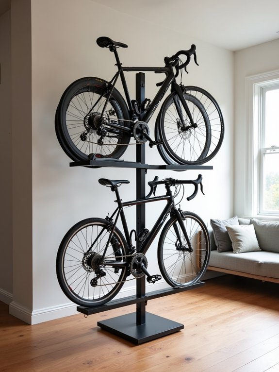 elegant vertical bike storage