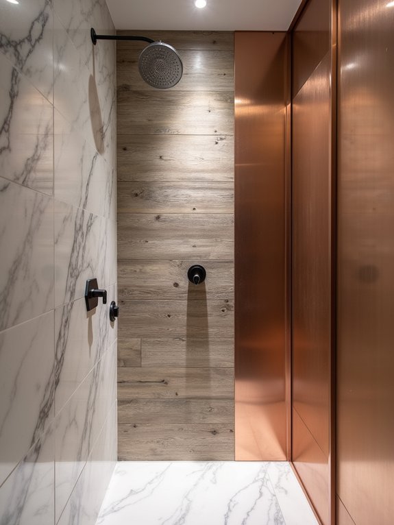 elevate shower with textures