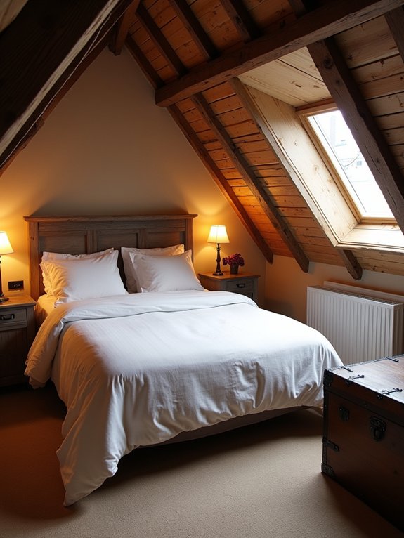 embrace rustic wooden beams