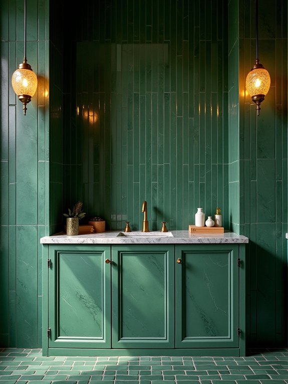emerald and bronze elegance