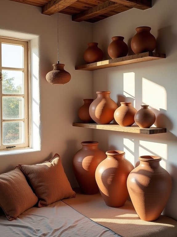 enchanting clay pottery displays