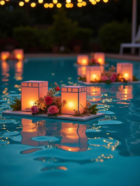 enchanting floating pool decorations