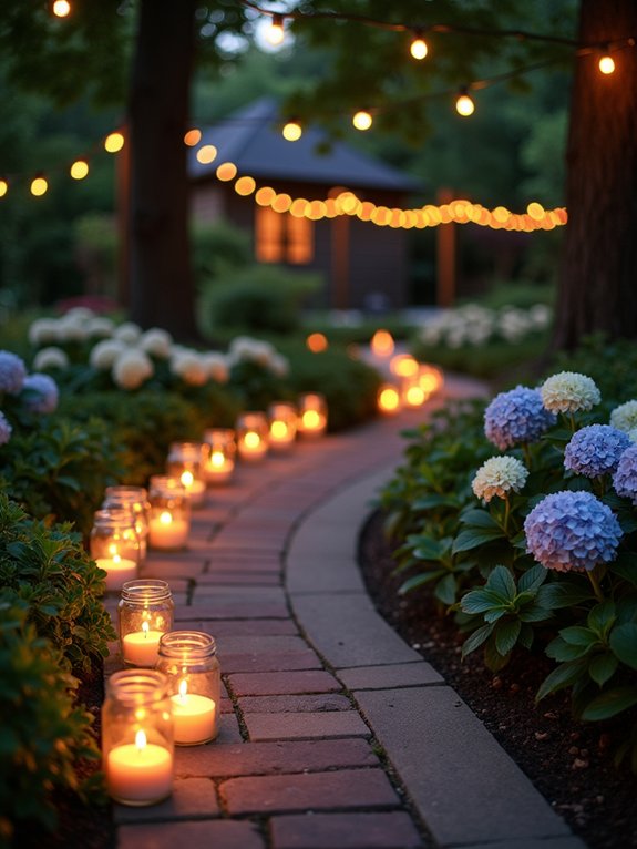 enchanting garden pathway luminaries