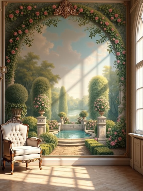 enchanting garden wall murals