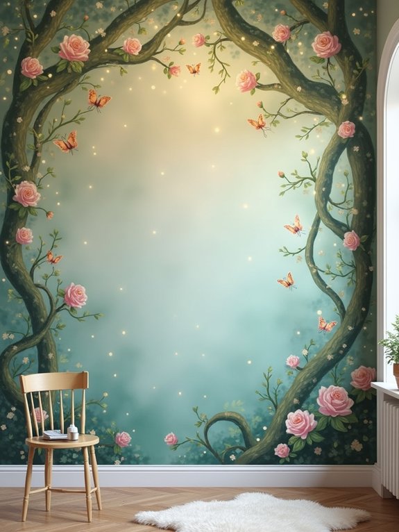 enchanting garden wall murals