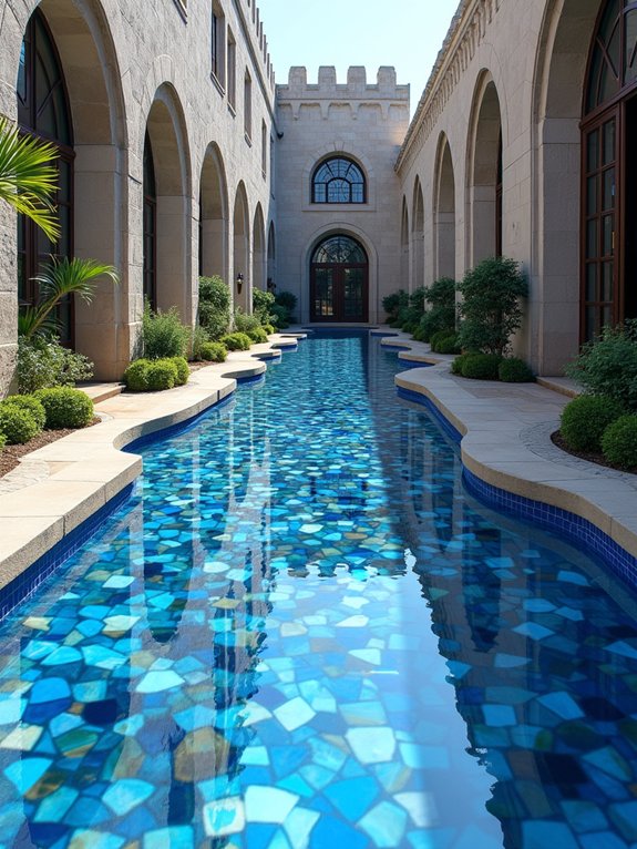 enchanting glass mosaic walkway