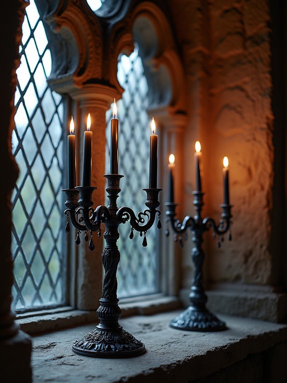 enchanting gothic candle displays