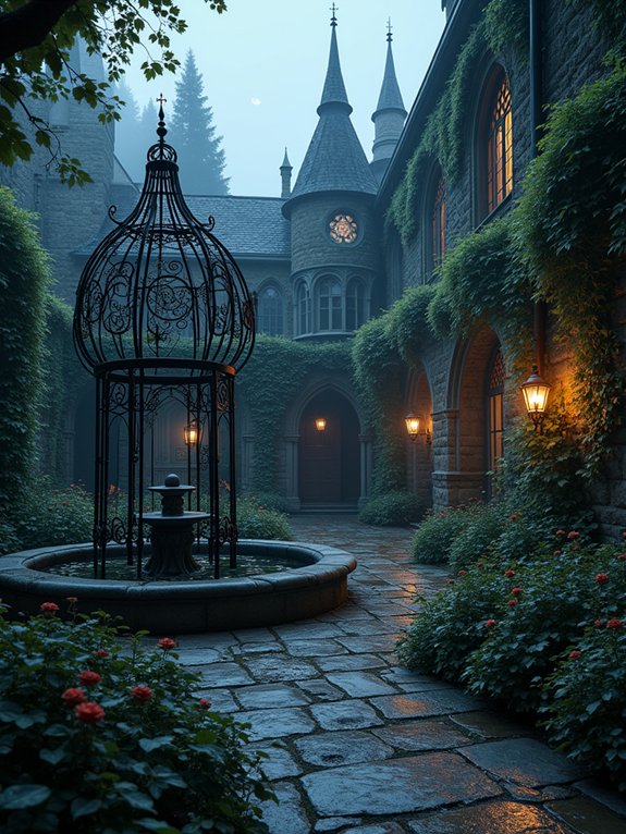 enchanting gothic garden features