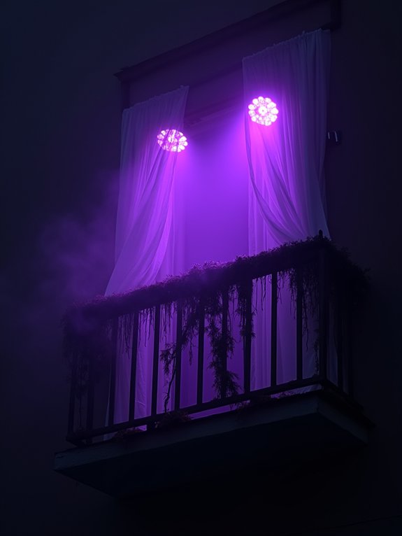 enchanting halloween balcony fog