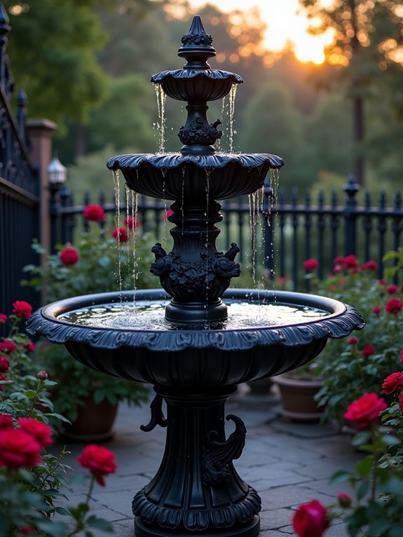 enchanting medieval garden fountains