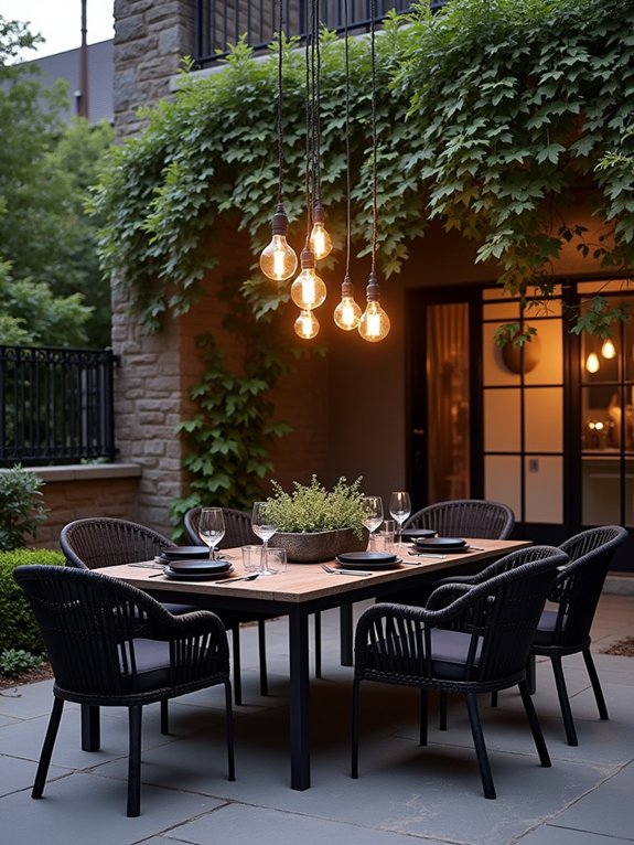 enchanting moody outdoor dining