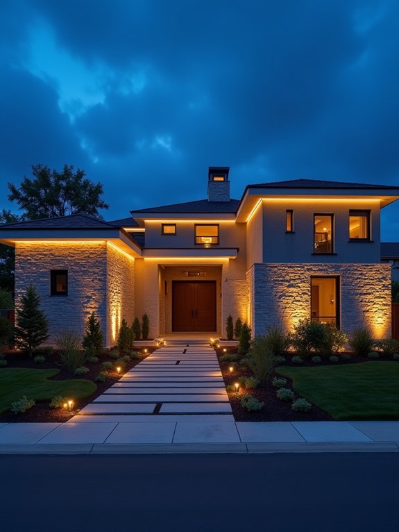 enchanting nighttime exterior lighting