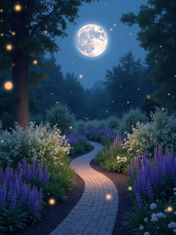 enchanting nighttime garden retreat