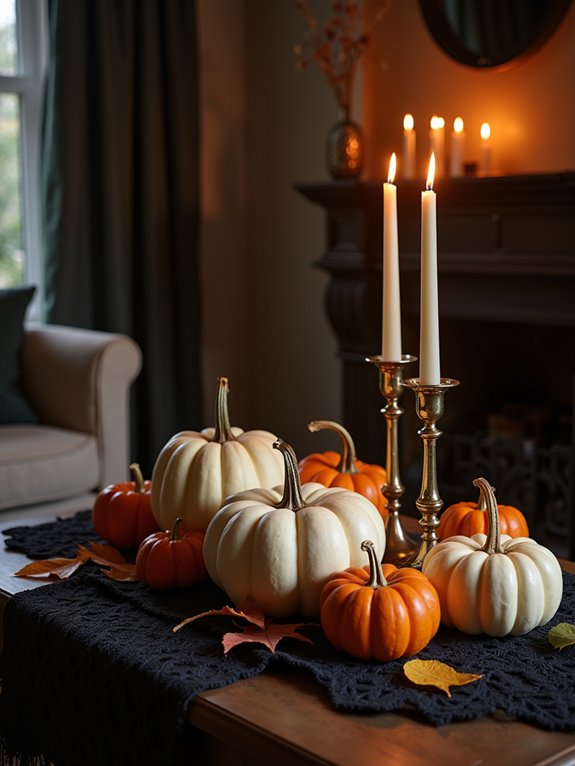 enchanting pumpkin candle centerpiece