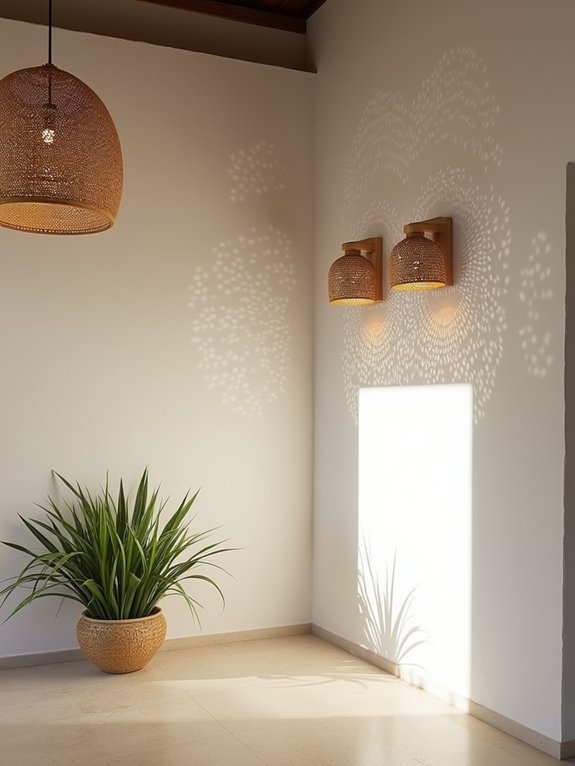 enchanting rattan bamboo lighting