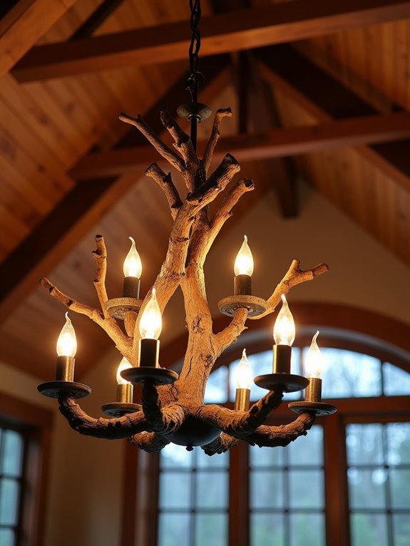 enchanting rustic branch lighting