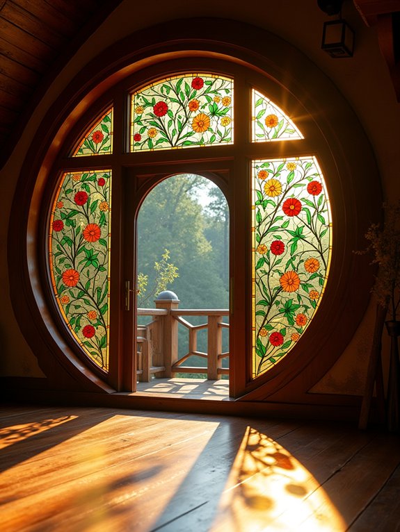 enchanting stained glass features