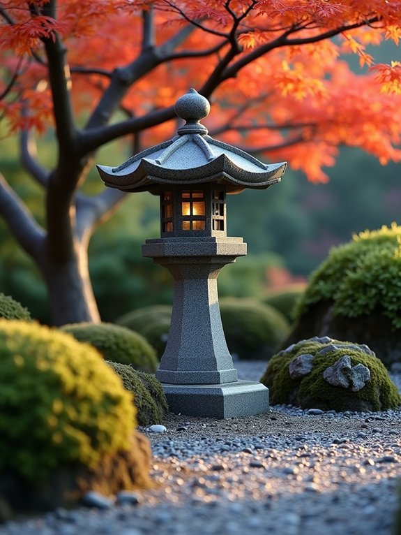 enchanting stone lantern ambiance