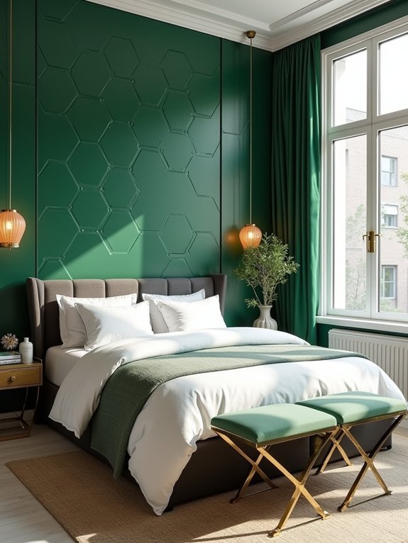 energizing geometric green patterns