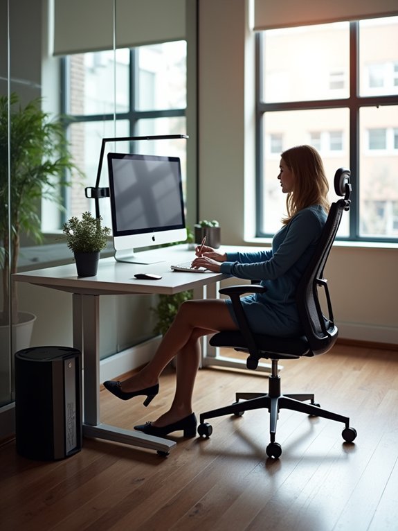 ergonomic workspace for productivity