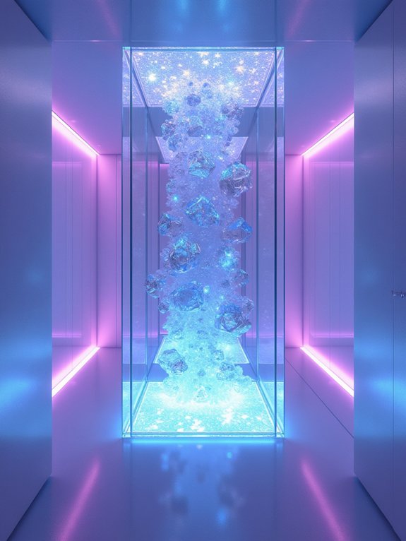 ethereal crystal meditation chamber