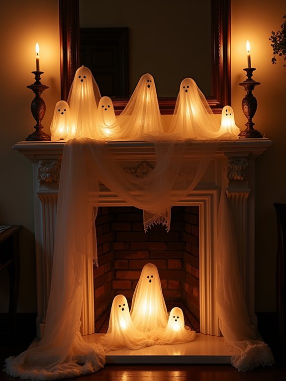 ethereal halloween mantle decor