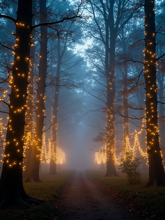 ethereal twinkling light canopy