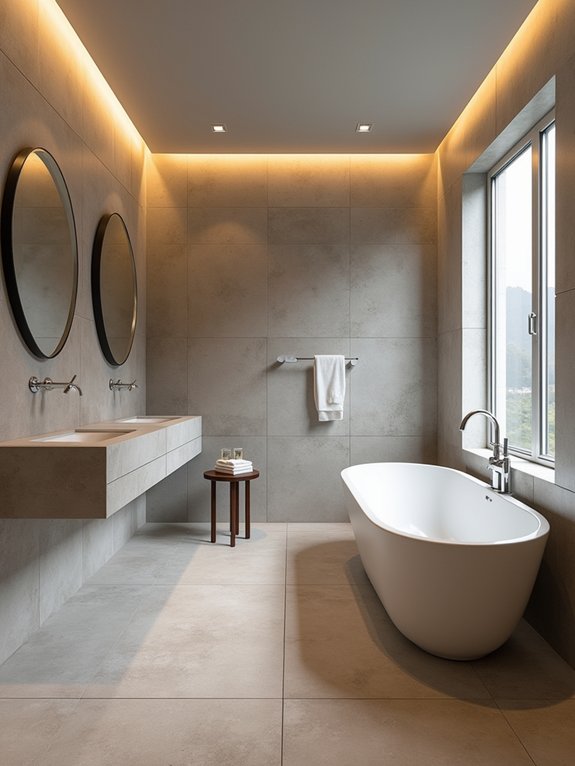 expansive concrete tile elegance