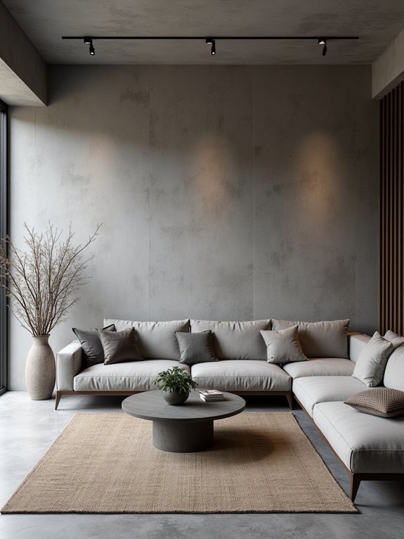 exposed cement wall design