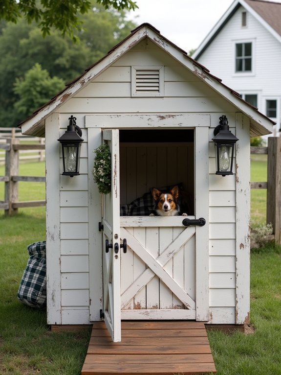 farmhouse inspired dog kennel design