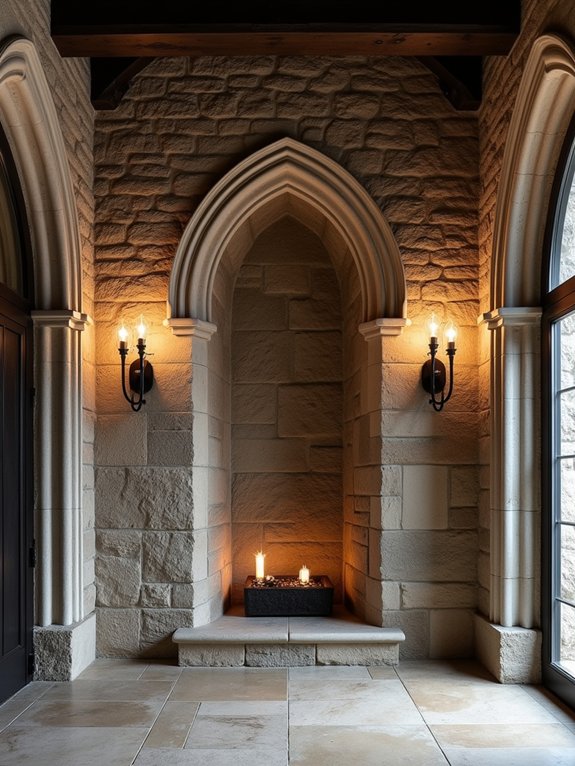 faux stone accent walls